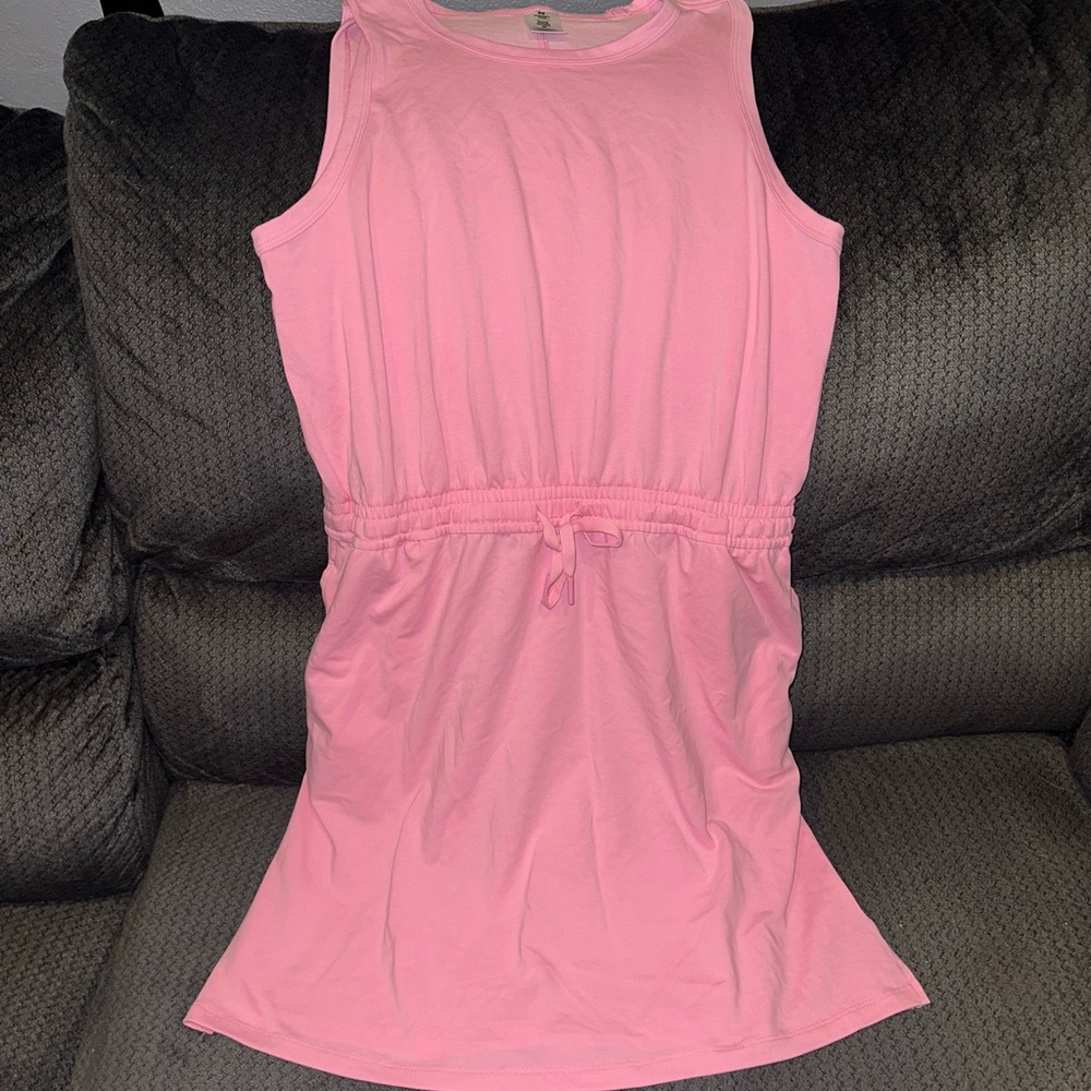 Pink Sleeveless Midi Dress